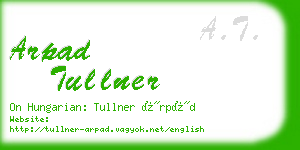 arpad tullner business card